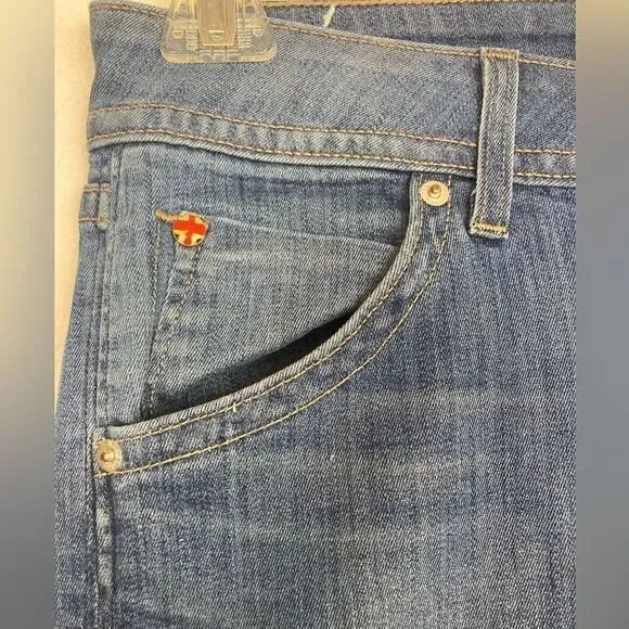 Hudson Jeans Pallerme Knee Cuffed Denim Longer Shorts, High Waist - Picture 3 of 12